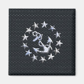 Silver Ensign auf Grille Print Magnet (Vorne)