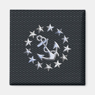 Silver Ensign auf Grille Print Magnet