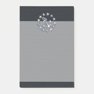 Silver Ensign auf Grille Print Post-it Klebezettel