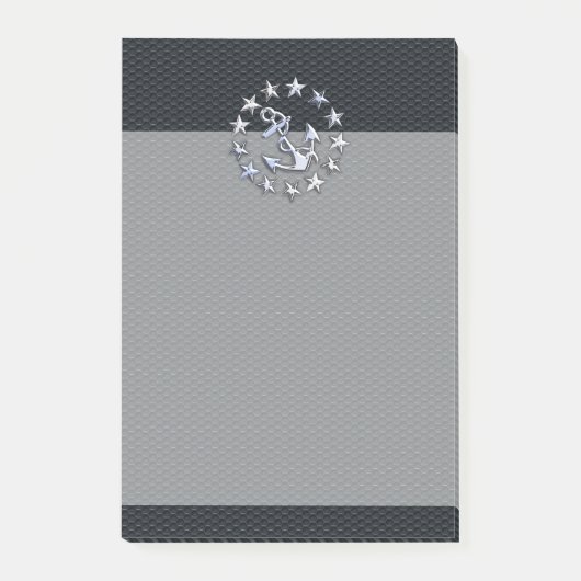 Silver Ensign auf Grille Print Post-it Klebezettel (Vorderseite)