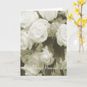 Silver Erinnerungen Sepia Rose Jubiläumskarte Karte (Gelbe Blume)