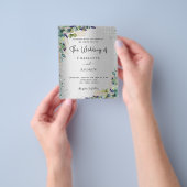 Silver eucalyptus Budget Hochzeitseinladung Flyer (Gruppe)
