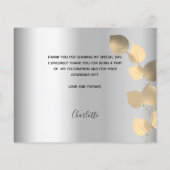 Silver eucalyptus Foto Geburtstag danke Karte (Rückseite)