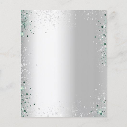 Silver eucalyptus green Geburtstagseinladung (Rückseite)