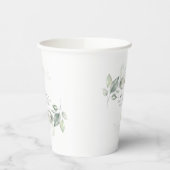 Silver Eucalyptus Greenery Boho Dreamy Pappbecher (Links)