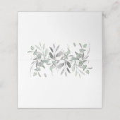 Silver Eucalyptus Verlasse Grüne Elegante Moderne Platzkarte (Außenseite Aufgefaltet)