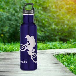 Silver Extreme Cyclist Personalisiert Edelstahlflasche