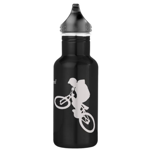 Silver Extreme Cyclist Personalisiert Trinkflasche (Rechts)