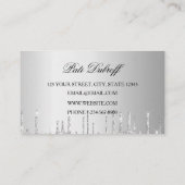 Silver Eyebrow Salon Microblading Glitzer Visitenkarte (Rückseite)