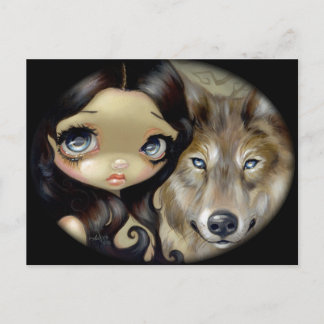 "Silver Eyed Wolf" Postkarte