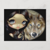 "Silver Eyed Wolf" Postkarte (Vorderseite)