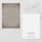 SILVER FABRIC FOIL CANE TEXTURE NECKLACE DISPLAY VISITENKARTE (Vorne/Hinten)