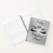 Silver Fabulous Glitzer Eyes Notizblock (Innenseite)