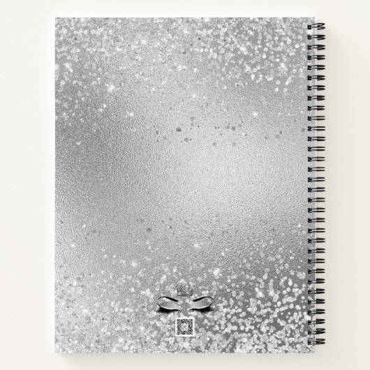 Silver Fabulous Glitzer Eyes Notizblock (Rückseite)