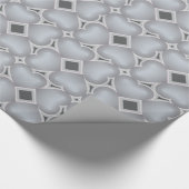 Silver Fade Hearts Geschenkpapier (Ecke)