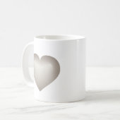 Silver fade Herzkaffee Tasse (Vorderseite Links)