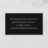 Silver Fairy Tale Wedding Website Card Begleitkarte (Rückseite)