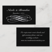 Silver Fairy Tale Wedding Website Card Begleitkarte (Vorne/Hinten)