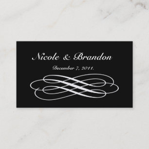 Silver Fairy Tale Wedding Website Card Begleitkarte