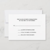 Silver Falling Stars UAWG RSVP Karte (Rückseite)