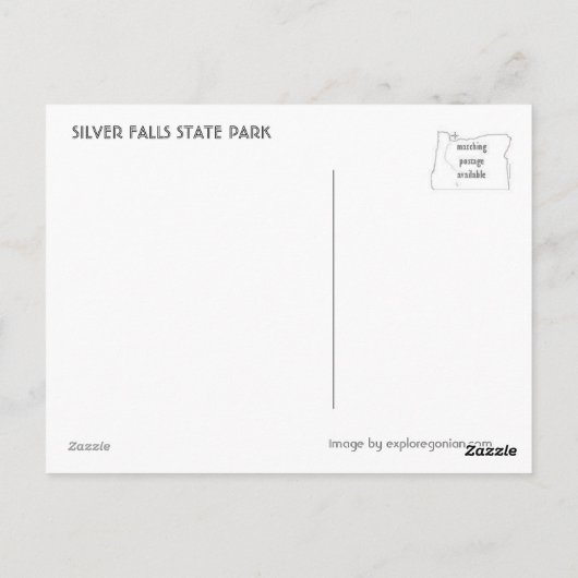 Silver Falls 1 Postkarte (Rückseite)