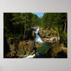 Silver Falls im Mount Rainier National Park Poster