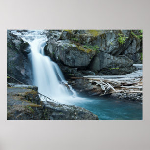 Silver Falls, Mount Rainier Nationalpark Poster