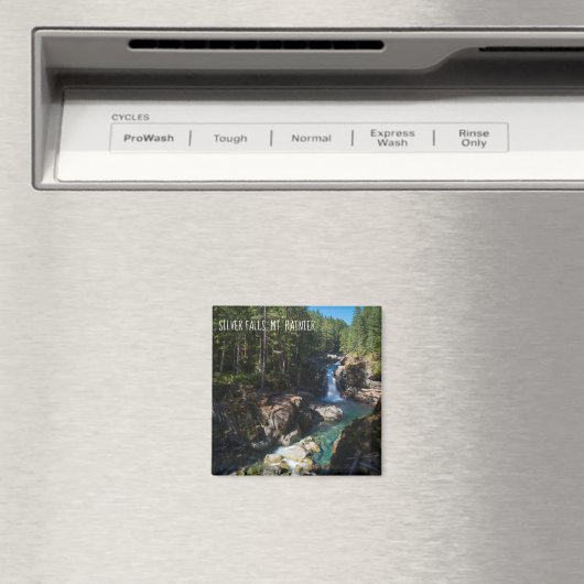 Silver Falls, Mt. Rainier Magnet (In Situ (Geschirrspüler))