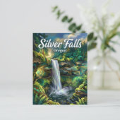 Silver Falls Oregon Postkarte (Stehend Vorderseite)