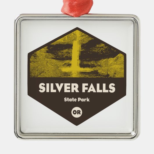 Silver Falls State Park Oregon Ornament Aus Metall (Vorne)