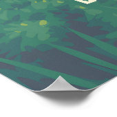 Silver Falls State Park Oregon Reiseplakat Poster (Ecke)