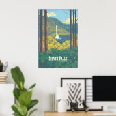 Silver Falls State Park Oregon Reiseplakat Poster (Heimbüro)