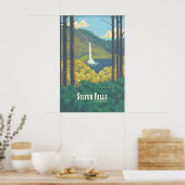 Silver Falls State Park Oregon Reiseplakat Poster (Küche)