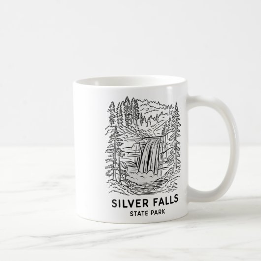 Silver Falls State Park Oregon Wasserfall Camping Kaffeetasse (Rechts)