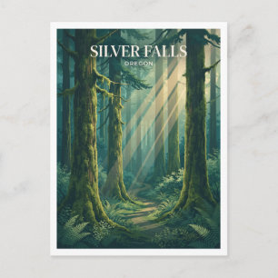 Silver Falls State Park Silverton Oregon Andenken Postkarte