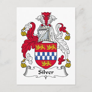 Silver Familienwappen Postkarte