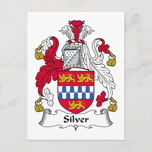 Silver Familienwappen Postkarte (Vorderseite)