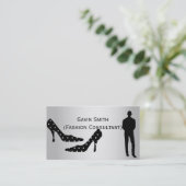 Silver Fashion Consultant Visitenkarten Visitenkarte (Stehend Vorderseite)