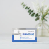 Silver Faucet Dripping Water Droplets Visitenkarte (Stehend Vorderseite)