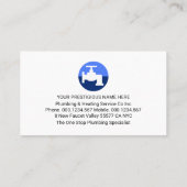 Silver Faucet Dripping Water Droplets Visitenkarte (Rückseite)