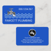 Silver Faucet On Rising Water Waves Visitenkarte (Vorne/Hinten)