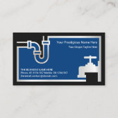 Silver Faucet Pipe Blaue Flutwasser Klempner  Visitenkarte (Rückseite)