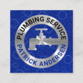 Silver Faucet-Pipeline in blauen Gewässern Quadratische Visitenkarte (Vorderseite)