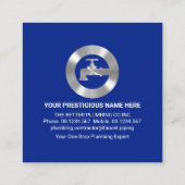 Silver Faucet-Pipeline in blauen Gewässern Quadratische Visitenkarte (Rückseite)