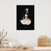 SILVER FEATHER SQUIRREL von Alexandra Dikaia Poster (Küche)