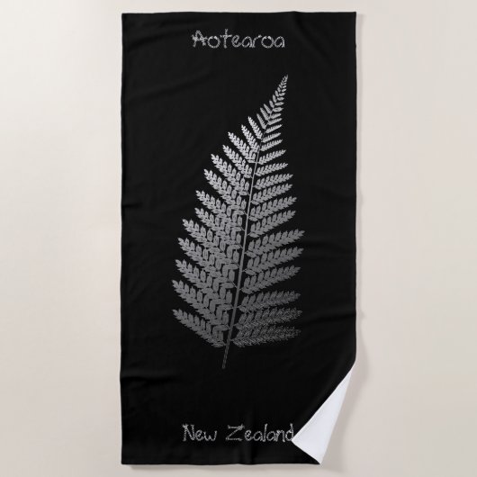 Silver Fern Beach Handtuch (Vorderseite)