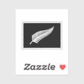 Silver fern flag (NZ) Aufkleber (Blatt)