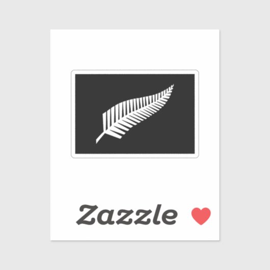Silver fern flag (NZ) Aufkleber (Blatt)