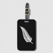 Silver fern flag (NZ) Gepäckanhänger (Vorderseite Vertikal)