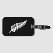 Silver fern flag (NZ) Gepäckanhänger (Vorderseite (Horizontal))